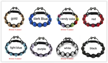 

women handmade h34 10mm KE Mixed Disco Ball Beads Bracelet Fasion Jewelry For Men crystal