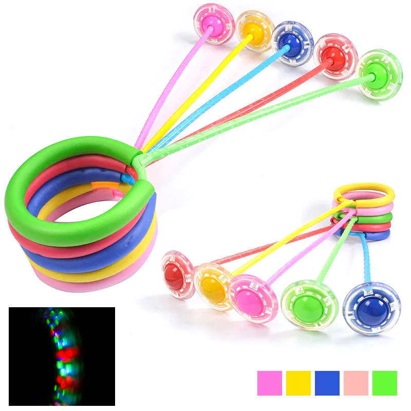 

Flash Bouncing Ball CHILDREN'S Toy Elasticity beng qiu Adult Rotating Jump Loop Fitness Sports Single Foot Voleos Ball
