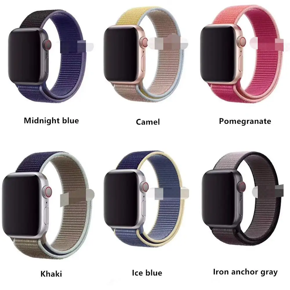 Нейлоновый ремешок новейшего цвета для Apple watch 38 мм 42 iwatch спортивный Плетеный на