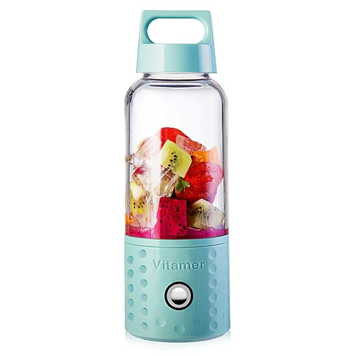 

New 500ml Portable Blender Mini USB Charging Fruit Juicer Cup Citrus Orange Maker Cup Mixer BPA Water Bottle 4-Leaf Blade 200W