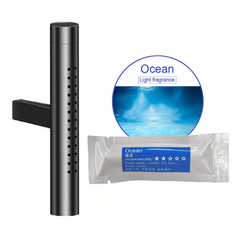 black ocean Автомобильный вентиляционный зажим для освежителя, автомобильный Выпускной парфюм, вентиляционный очиститель воздуха в автомобиле, клипса кондиционирования воздуха, магнит, твердый парфюм - Название цвета: black ocean