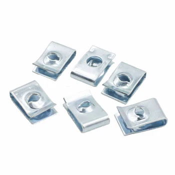 

Set Gasket Clips Fixed Screw Car Fender Bumper Auto Car Body Fastener U Type Silver 100Pcs