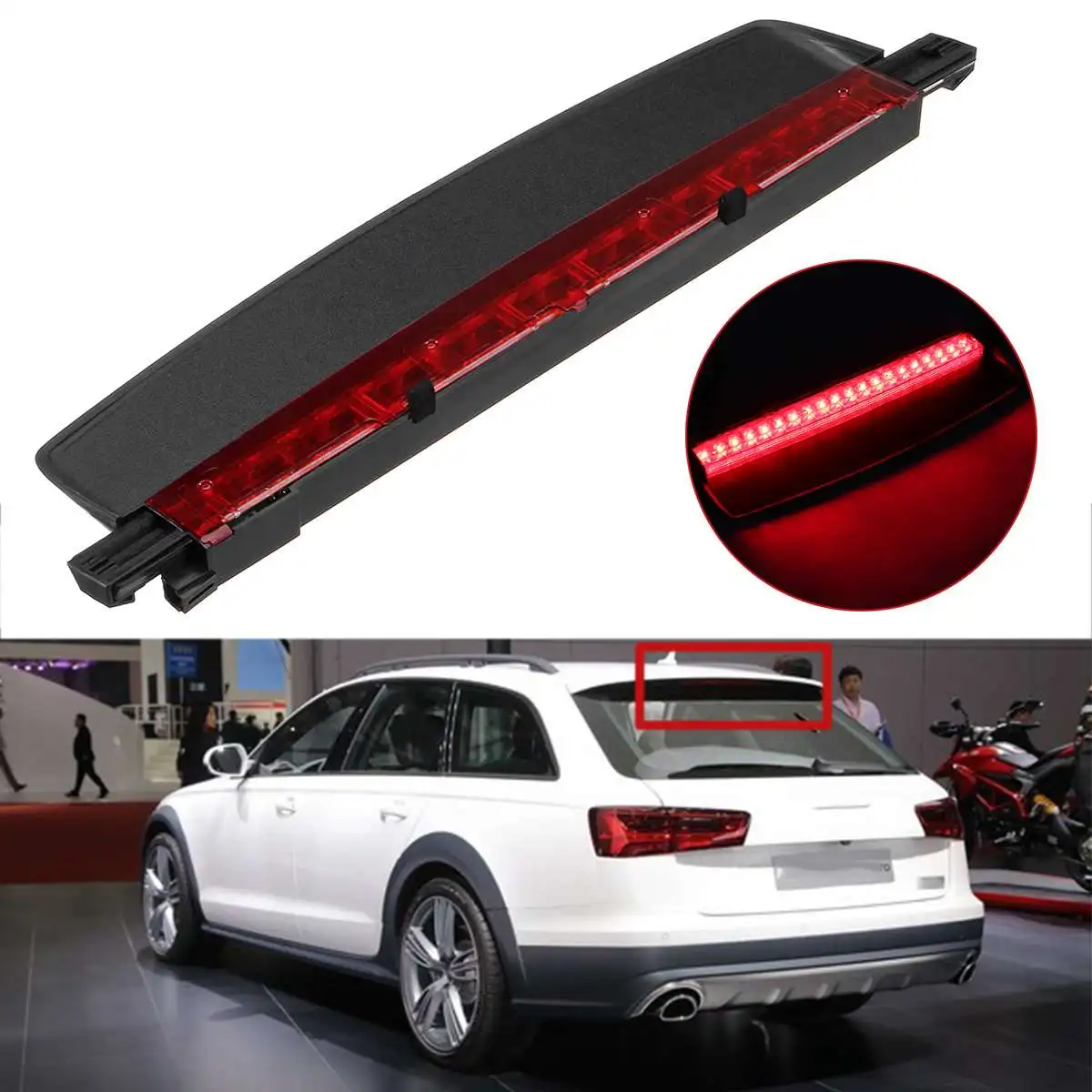 

1pc High Auto Level Rear 3rd Brake Light Barn Door Car Third Brake Light High Mount Stop Lamp for AUDI A6 C6 Sedan Saloon 05-11