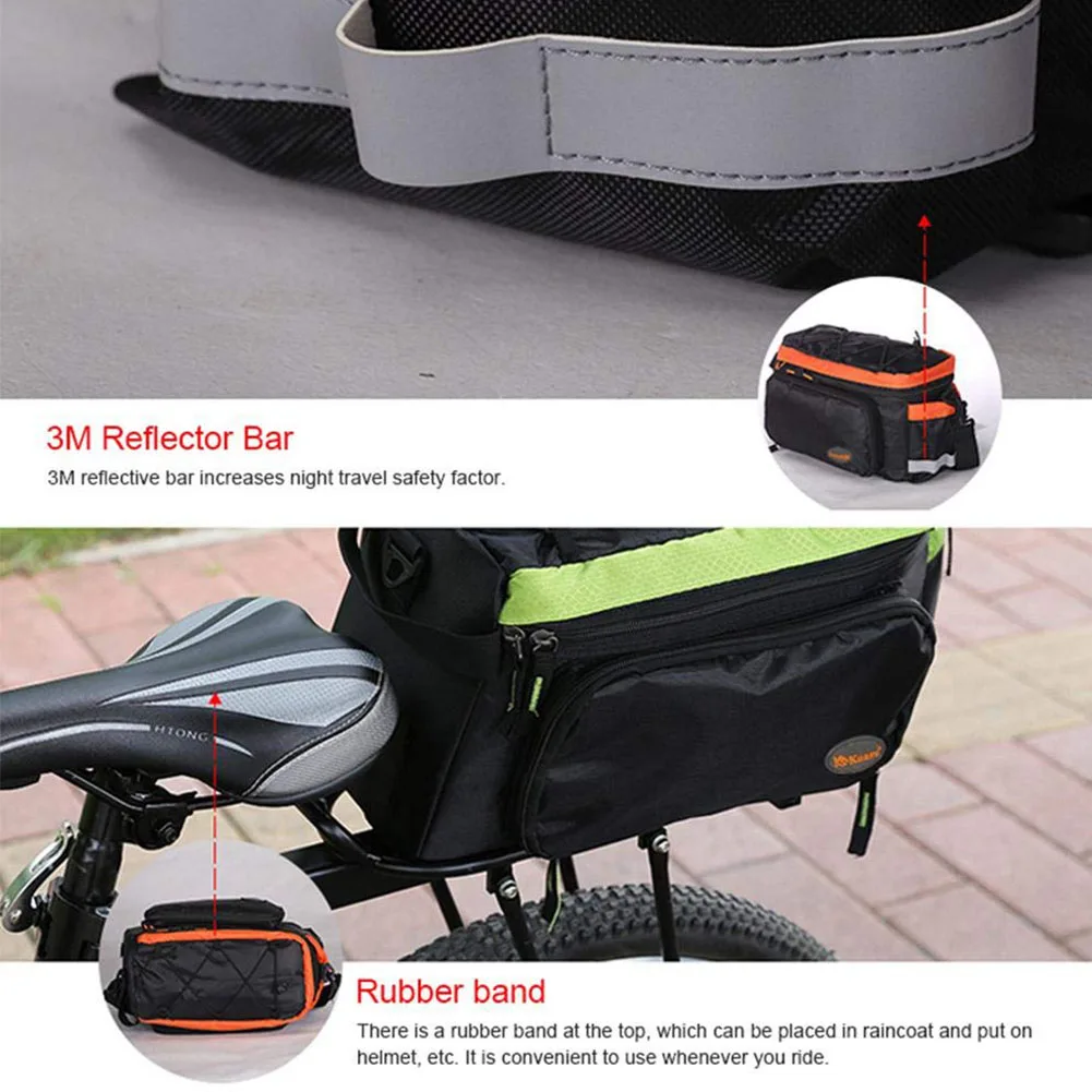 Багаж для хранения Pannier для наружного велоспорта, задняя стойка для кемпинга, велосипедная переноска, регулируемая легкая велосипедная сумка для багажника, водонепроницаемая