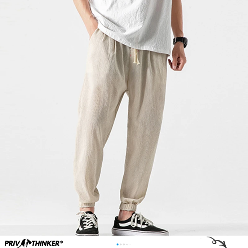 Privathinker di Cotone di Tela casual Pantaloni stile harem Uomini Pantaloni  Uomo Pantaloni di Estate Maschio di Stile Cinese Pantaloni Larghi 2020  Harajuku Vestire - AliExpress Men's Clothing