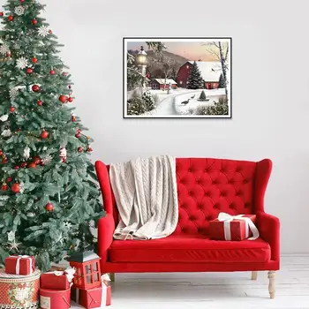 

Drawing Embroidery Mosaic Christmas Wall art Cross-Stitch Kits Broderie Painting Diamond Grande 5d Pattern Taille Decoratio P4O4