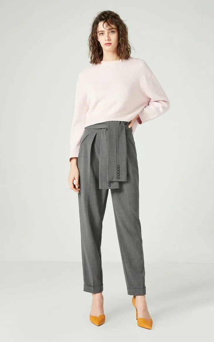 Vero Moda CoutureMade New Rolled Cuffs Waist Sleeves Casual Crop Pants | 318450513