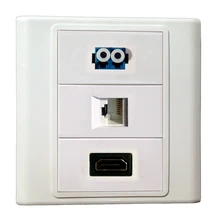 LC+ RJ45+ HDMI, Cat6 Ethernet волоконно-оптический Keystone настенное крепление лицевой панели разъем порт для домашнего офиса кабельная система