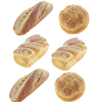 

6pcs/set Artificial Lifelike Fake Food Bread Model Props Party Ornaments