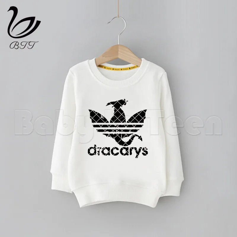 Game of Thrones Dracarys Fashion Kid Hoodies Spring Casual Hoodies Sweatshirts Children Solid Color Hoodies Sweatshirt Tops - Цвет: B
