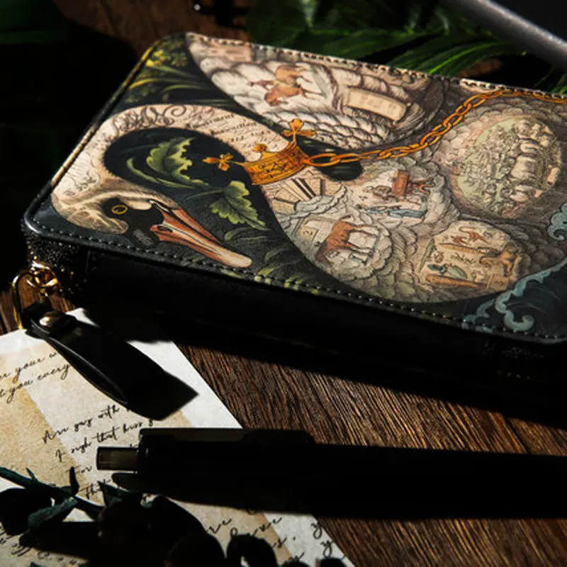 2020 Yiwi 1 Set Noble Swan Chessboard Theme Limited Zip Bag Planner A6 Diary Pu Leather Notebook With Month 2020 Yiwi 1 Set Noble Swan Chessboard Theme Limited Zip Bag Planner A6 Diary Pu Leather Notebook With Month