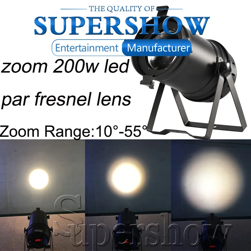 200 Вт Led COB Zoom Par Светильник 3200k теплый белый для сценический светильник ing Effects