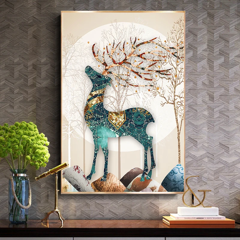 Needlework DIY Printed Patterns Deer Cross Stitch Sets For Embroidery Kit Full Embroidery Simple European Cross-Stitching cross stitch kit,embroidery hoop,cross stitch tools