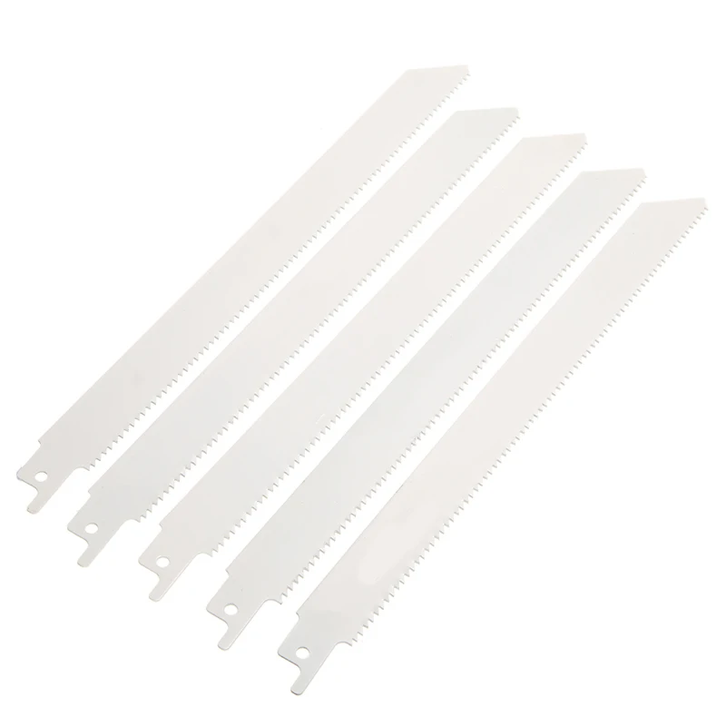 5Pcs Metal Flexible Saw Blades S1122 Reciprocating Saw Blades 10tpi For BOSCH 225mmx19mmx0.9mm For Wood Tools