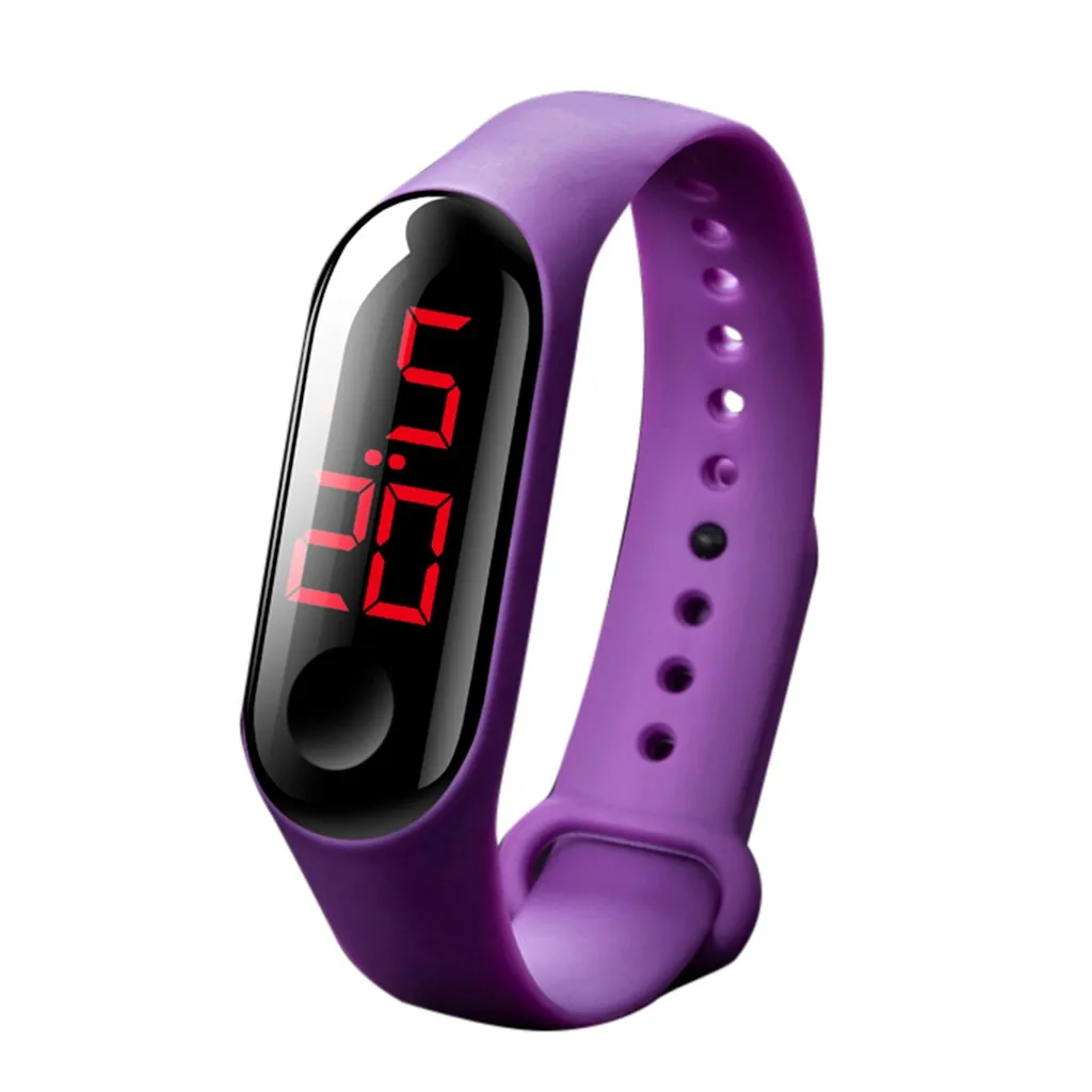 K Relogio feminino светодиодный спортивный браслет часы водонепроницаемый Сенсорный экран женские часы цифровые электронные силиконовые наручные часы - Цвет: K