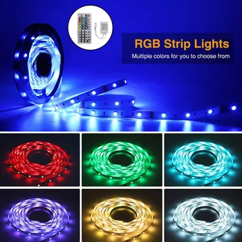

LED Strip Waterproof 5M RGB 5050 300 Led SMD Flexible Light Strip Lamp+ Remote Controller 44 buttons Outdoor bedroom living room