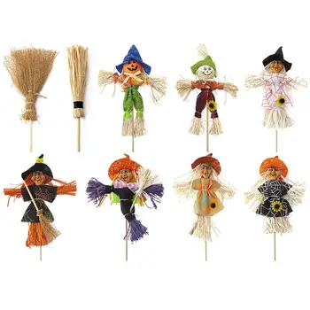 

Fall Harvest Scarecrow Cute Halloween Pumpkin Decor for Garden Home Yard Halloween Thanksgiving Party Favors Supplies