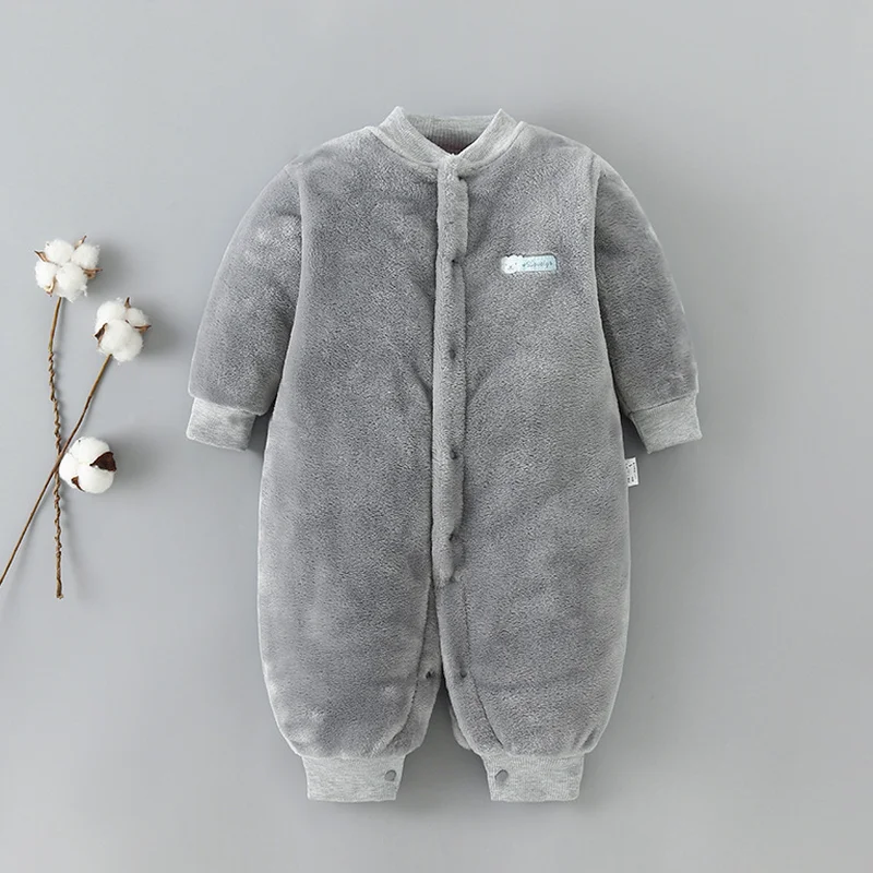 

Детский цельный осенний хлопковый комбинезон с длинными рукавами для маленьких мальчиков, зимняя одежда для маленьких девочек, одежда костюм для новорожденного