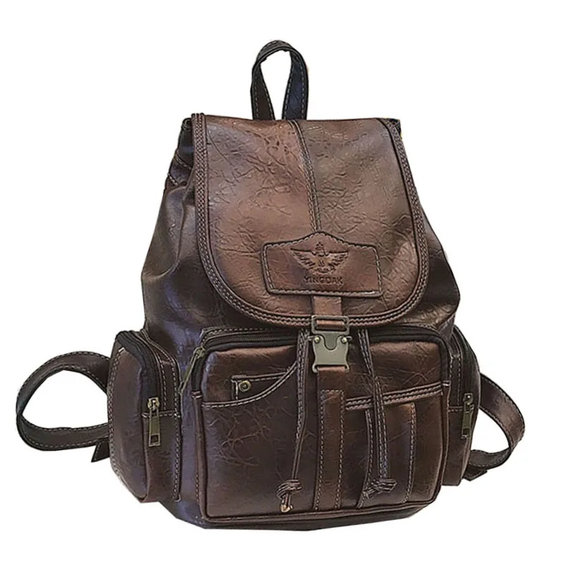 Мужской женский кожаный рюкзак высокого качества молодежный рюкзак для путешествий школьная сумка для книг мужской ноутбук бизнес-рюкзак сумка через плечо