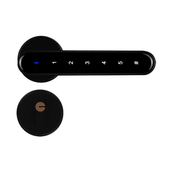 

Zinc alloy Smart Password lock Electric code number Lock with Mechanical Key for Intelligent Home Wooden Metal Door