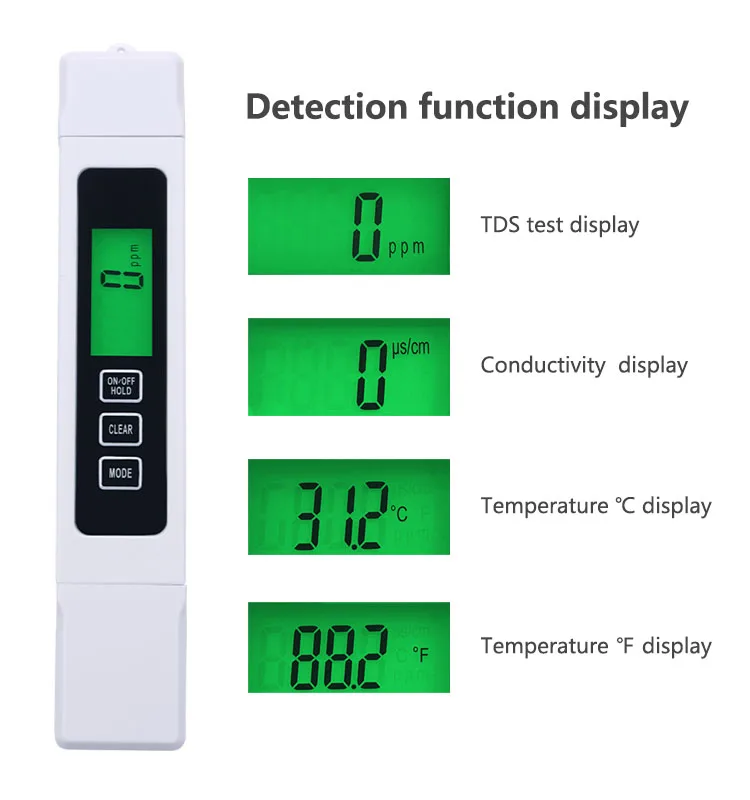 Yieryi TDS ph-метр PH/TDS/EC/TEMP метр цифровой монитор качества воды тестер серии для бассейнов, питьевой воды, аквариумов