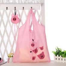 Новая сумка для покупок Зверюшка складная сумка для покупок полиэфирная зеленая сумка удобная Многофункциональная вместительная сумка для хранения