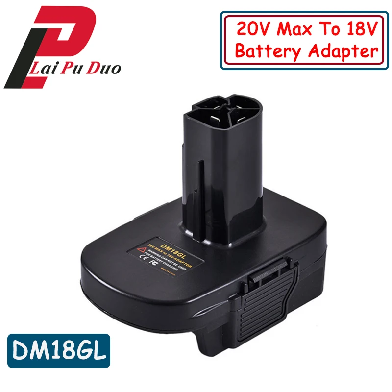 DM18GL Батарея конвертер литиевых для Dewalt/Милуоки 20V адаптер переменного тока