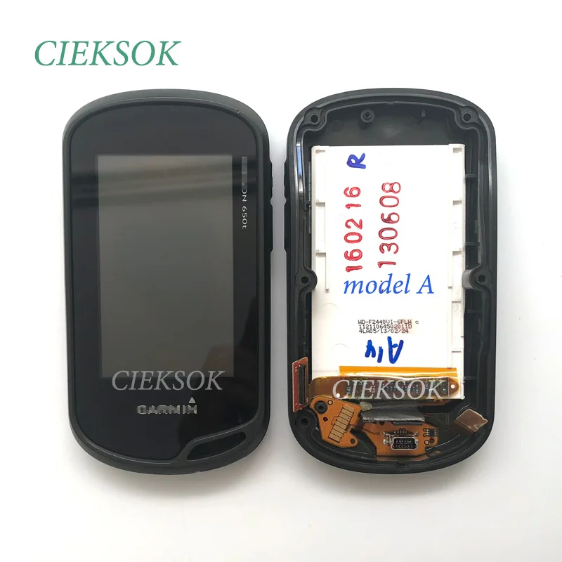 model A Для Garmin OREGON 650t ЖК-экран с сенсорным дигитайзером и рамкой gps ручной велосипедный измеритель скорости gps ремонтный экран - Цвет: model A