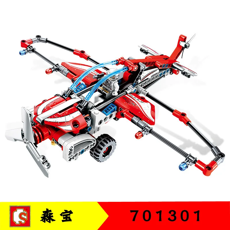 

701301 Building Blocks Propeller Glider Mechanical Password Series Children'S Educational Assembled Toys