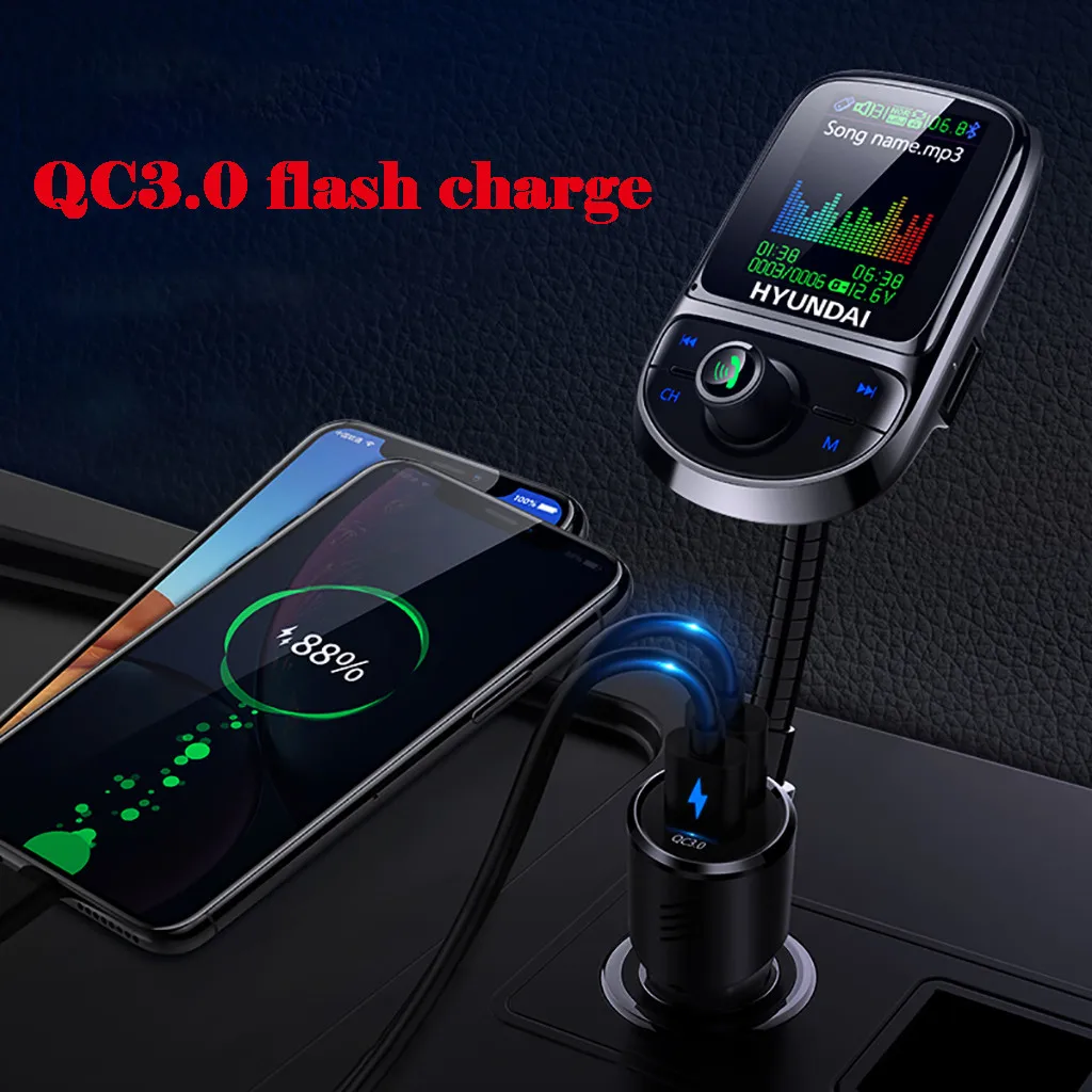 Fm-передатчик MP3-плеер двойной USB громкой связи автомобильное зарядное устройство Быстрая зарядка громкой связи автомобильное зарядное устройство