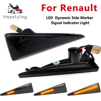 

2Pcs Dynamic Repeater Lamps LED Side Marker Light For Renault Megane 2 CC/Vel Satis/Wind/Avantime/Grand Scenic 2/Espace 4/Thalia