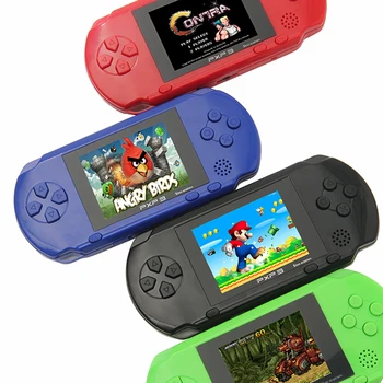 

3'' Portable 16 Bit Retro PXP3 Slim Station Video Games Player Handheld Game Console 2pcs Game Card built-in 150 Classic Games