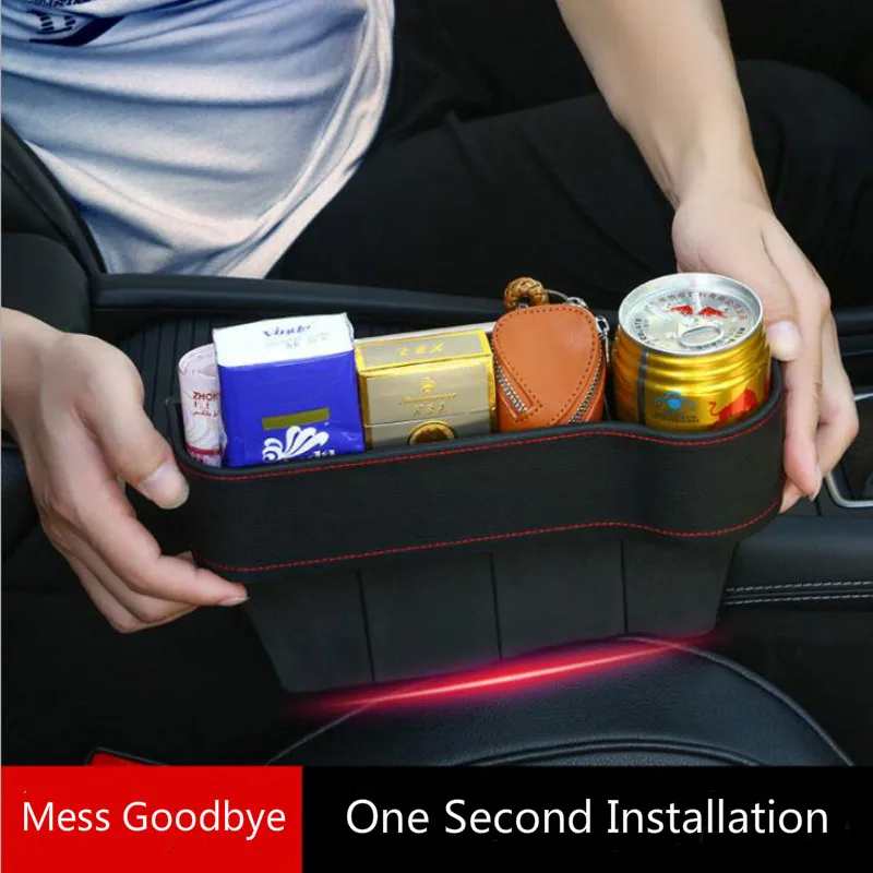 

Car Seat Crevice Storage Box Car Stowing Tidying Grain Organizer Gap Slit filler Holder Wallet Phone Coins Cigarette Accessories