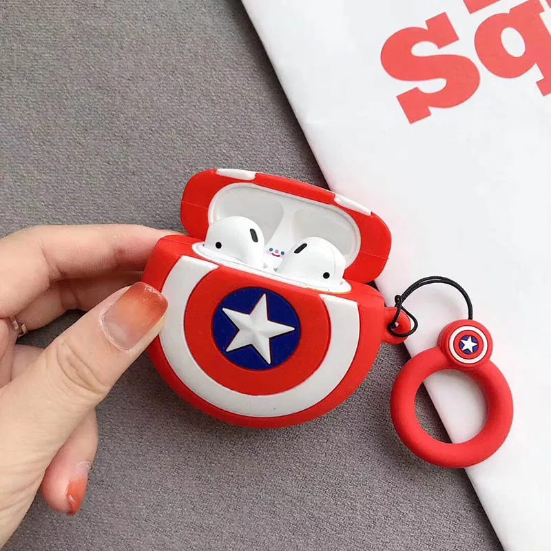 Дизайнерский чехол V для airpods superheros, Силиконовая защита, милый чехол airpod для apple, bluetooth, чехол для наушников, чехол s 3D