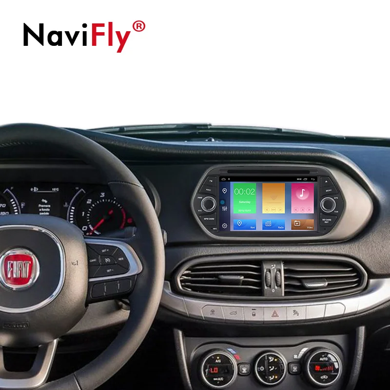 Best NaviFly Android 9.1 car multimedia player for Fiat Tipo Egea 2015 2016 2017 DVD GPS Navigation Wifi Quad Core 2G RAM 32G ROM Map 5