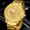 WWOOR 2022 New Men Watches Top Brand Luxury Gold Stainless Steel Quartz Watch Men Waterproof Sport Chronograph Relogio Masculino ► Photo 2/6