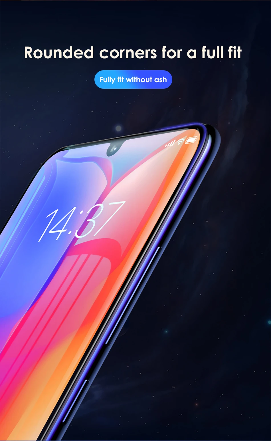 Benks VPRO Protective Tempered Glass For Xiaomi 9 Screen HD 0.3mm Ultra-thin Curved Edge Full Cover Screen Protector Front Film (8)