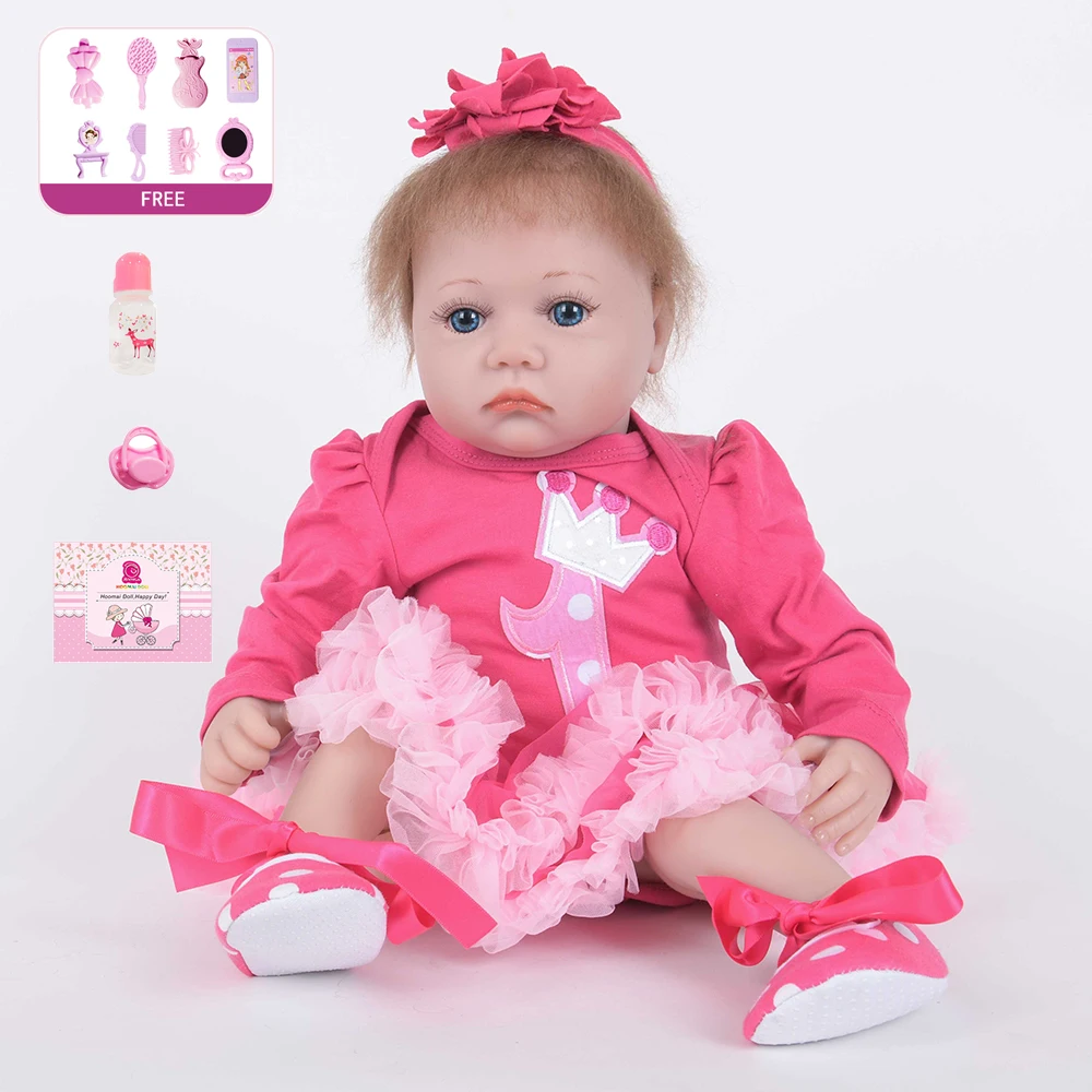 22 дюйма Reborn Baby Kids День рождения Рождественский подарок кукла для девочек реалистичный мягкий силиконовый живой Reborn Baby Doll для детских игрушек