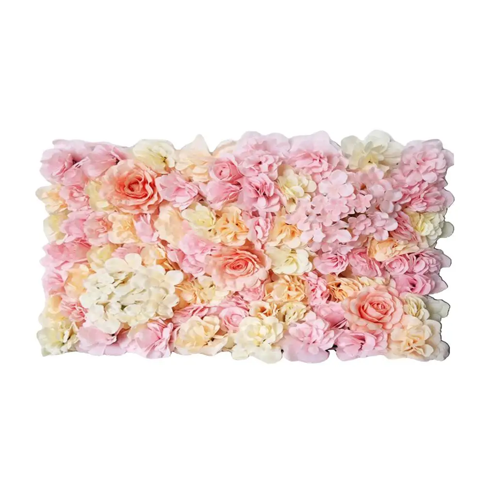 40*60 artificial flower wall panel rose hydrangea wedding backdrop decor party hotel Christmas flower wall carpet