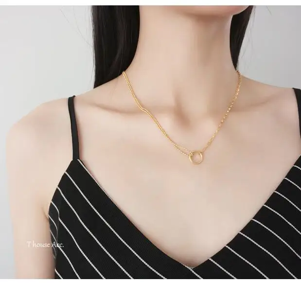 Timeless Wonder Titanium Beaded Chain Linked Round Chains Choker Necklace Punk Stainless Steel Jewelry Trendy Gothic Gold 2538