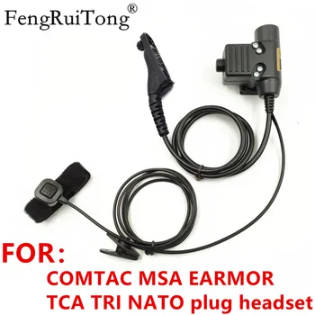 

Tactical U94 PTT For COMTAC MSA EARMOR TCA TRI NATO plug headset for Motorola APX6000 XPR6300 DP4800 MTP6550 P8200 P8268 Radio