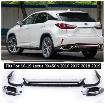 

ABS Chrome Car Bumper Front Lip, Auto Car Rear Diffuser Exhaust Protector Cover Fits For 16-19 Lexus RX450h 2016 2017 2018 2019