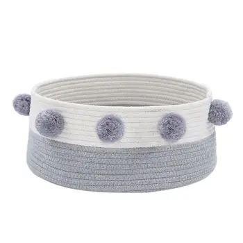 

Pet Cat Bed Basket Nest Cotton Rope Hand Woven Sleeping Kennel Rest Scratching