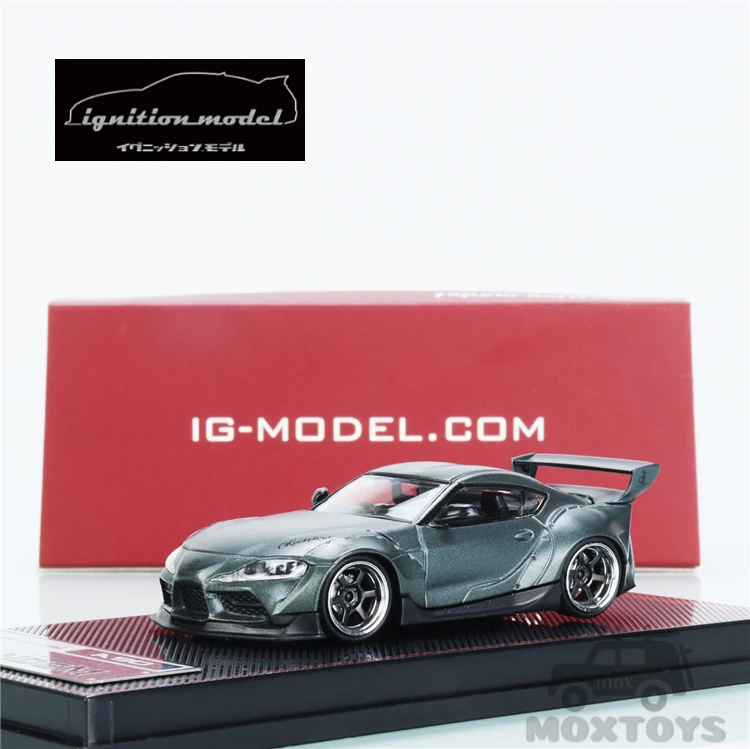 

IG 1:64 PANDEM Supra (A90) Matte Blue Gray/Green/Blue Metallic Diecast Model Car