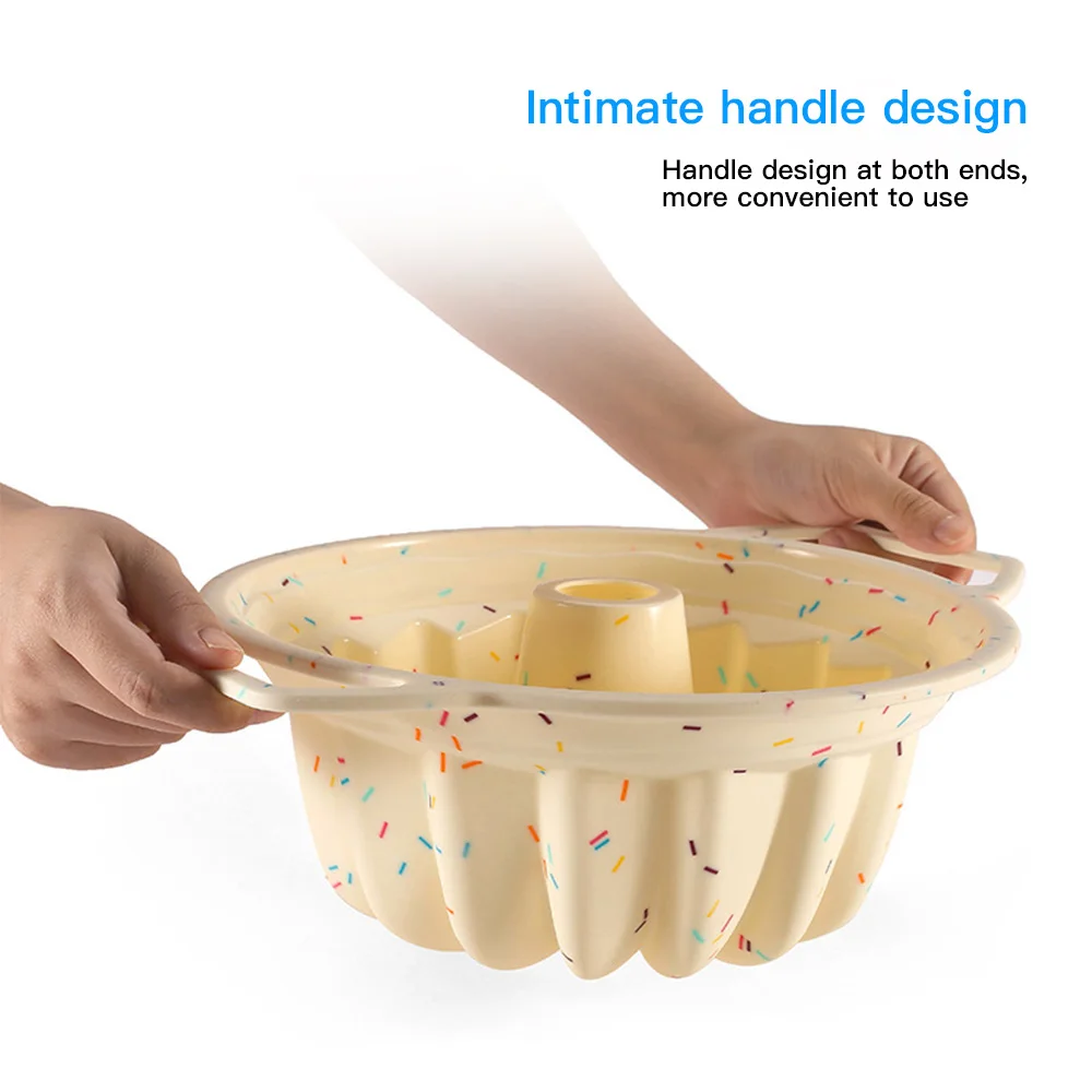 New 3D Big Swirl Shape Silicone Butter Cake Mould Kitchen Baking Form Tools For Cake Bakery Baking Dish Kitchen Bakeware Mold A