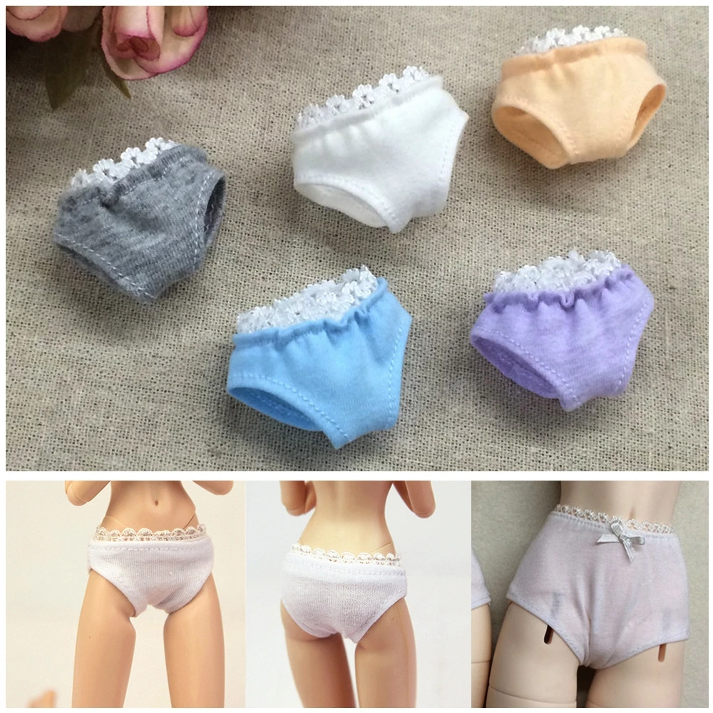 Doll Clothes Accessories Doll Clothes Doll Accessories Plush Doll Accessories Cute Doll Lace Underwear Briefs For 1/12 1/6 1/4 1/3 Doll House Decoration Girls Gift Kids DIY