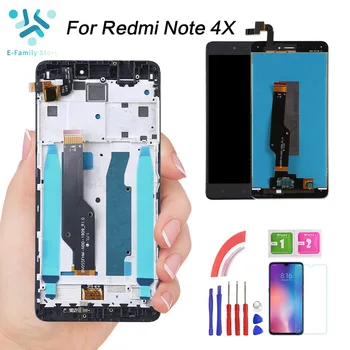 

E-family 5.5'' For Xiaomi Redmi Note 4X LCD Display Touch Screen for Redmi Note 4 Global Snapdragon 625 Replacement With Frame