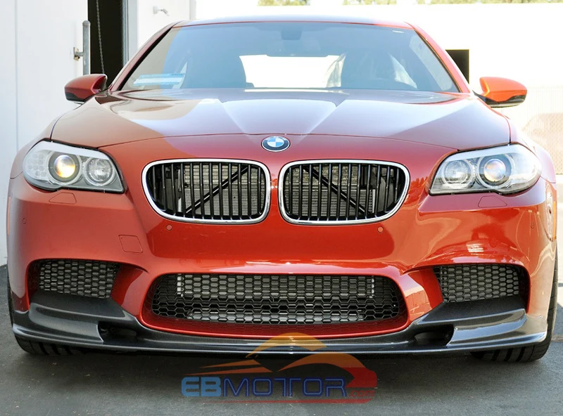 3D Style Real Carbon Fiber Front Lip Spoiler For BMW F10 5-Series M5 model 2012UP