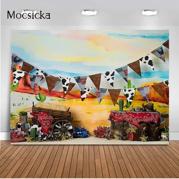 

Cowboy Newborn Baby boy girl Birthday Photo Background Cowboy Tribe desert Birthday Party Baby Shower Photography Backdrop Prop