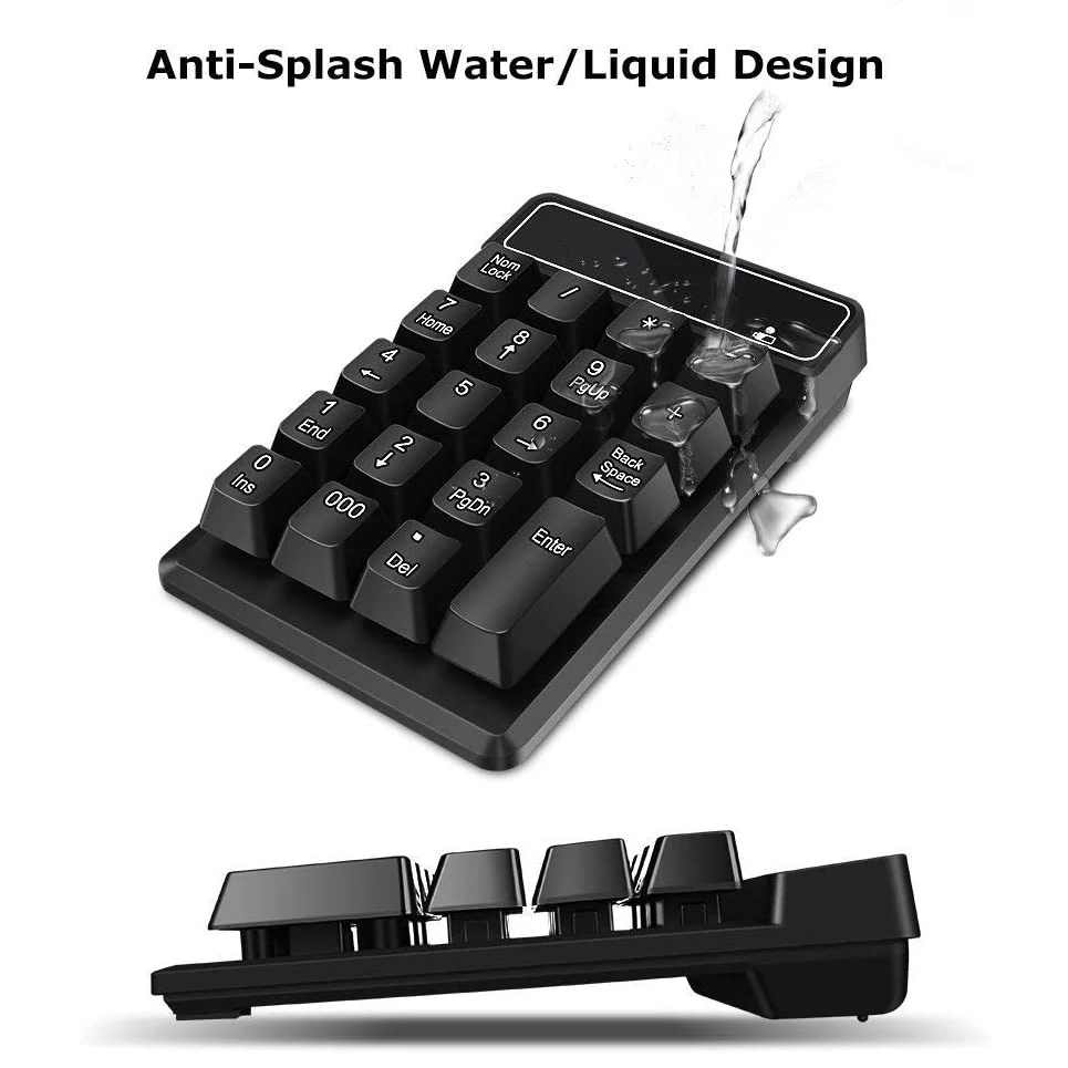 teclado numérico de contabilidade financeira portátil da almofada do número mini usb extensões do teclado para notebook do desktop do portátil